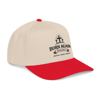 Born Again Embroidered Baseball Cap — Christian Faith Hat (Redeemed, Renewed, Restored)