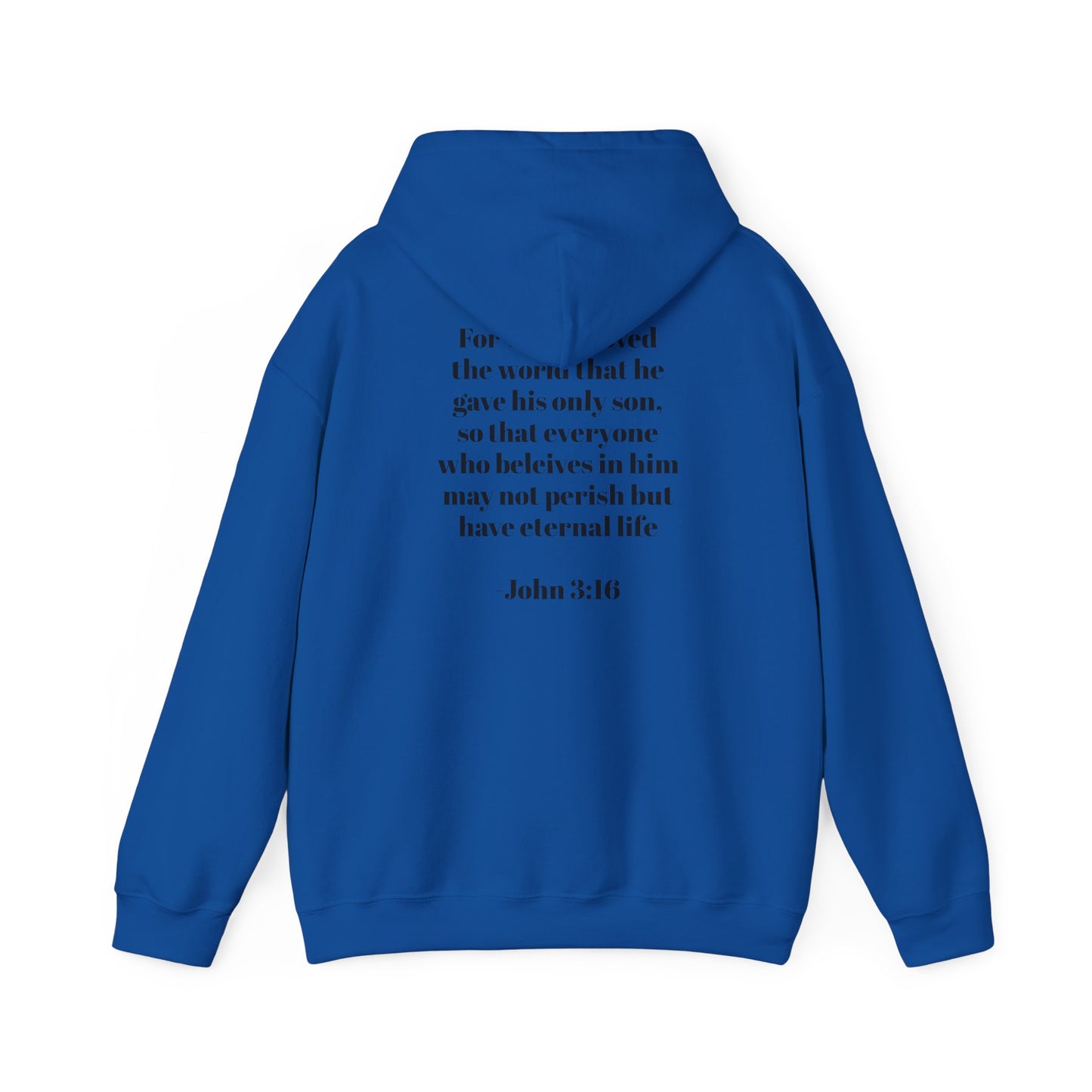 Born Again Hoodie – Christian Scripture John 3:16 Faith Pullover