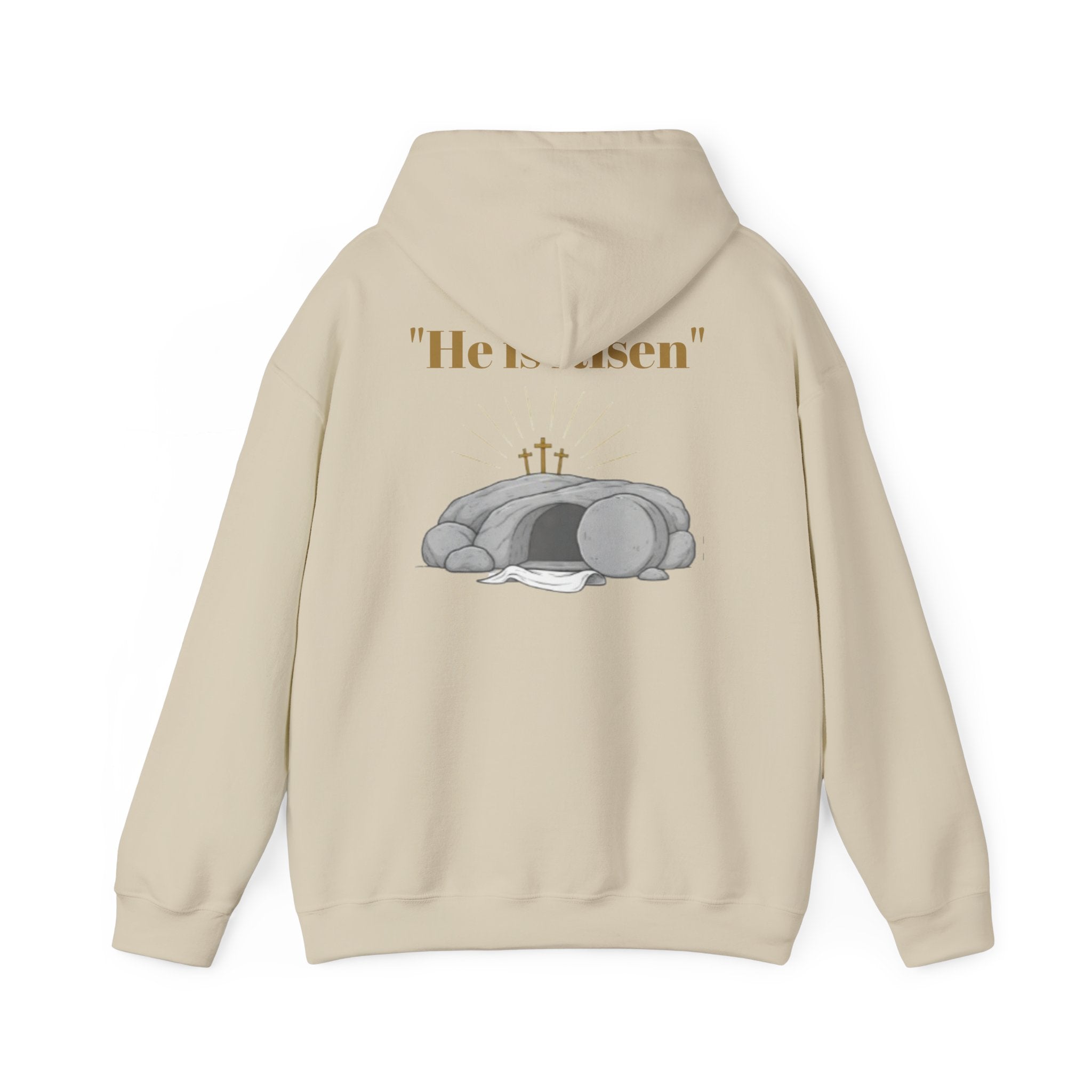 Born Again Cross Hoodie — Christian Resurrection Graphic Pullover