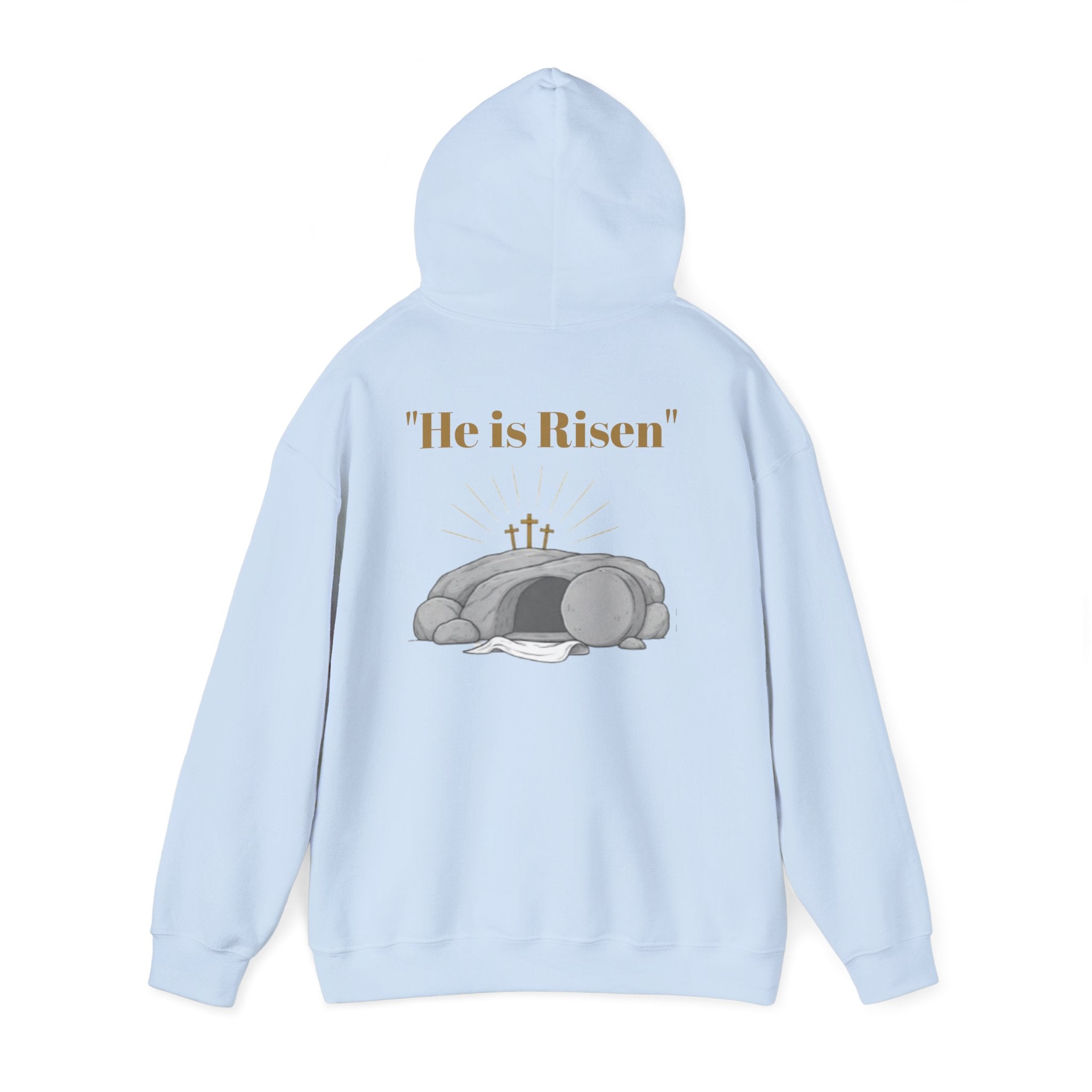 Born Again Cross Hoodie — Christian Resurrection Graphic Pullover