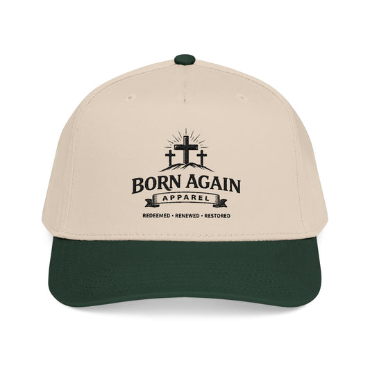 Born Again Embroidered Baseball Cap — Christian Faith Hat (Redeemed, Renewed, Restored)