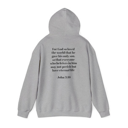 Born Again Hoodie – Christian Scripture John 3:16 Faith Pullover
