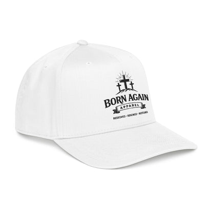 Born Again Embroidered Baseball Cap — Christian Faith Hat (Redeemed, Renewed, Restored)