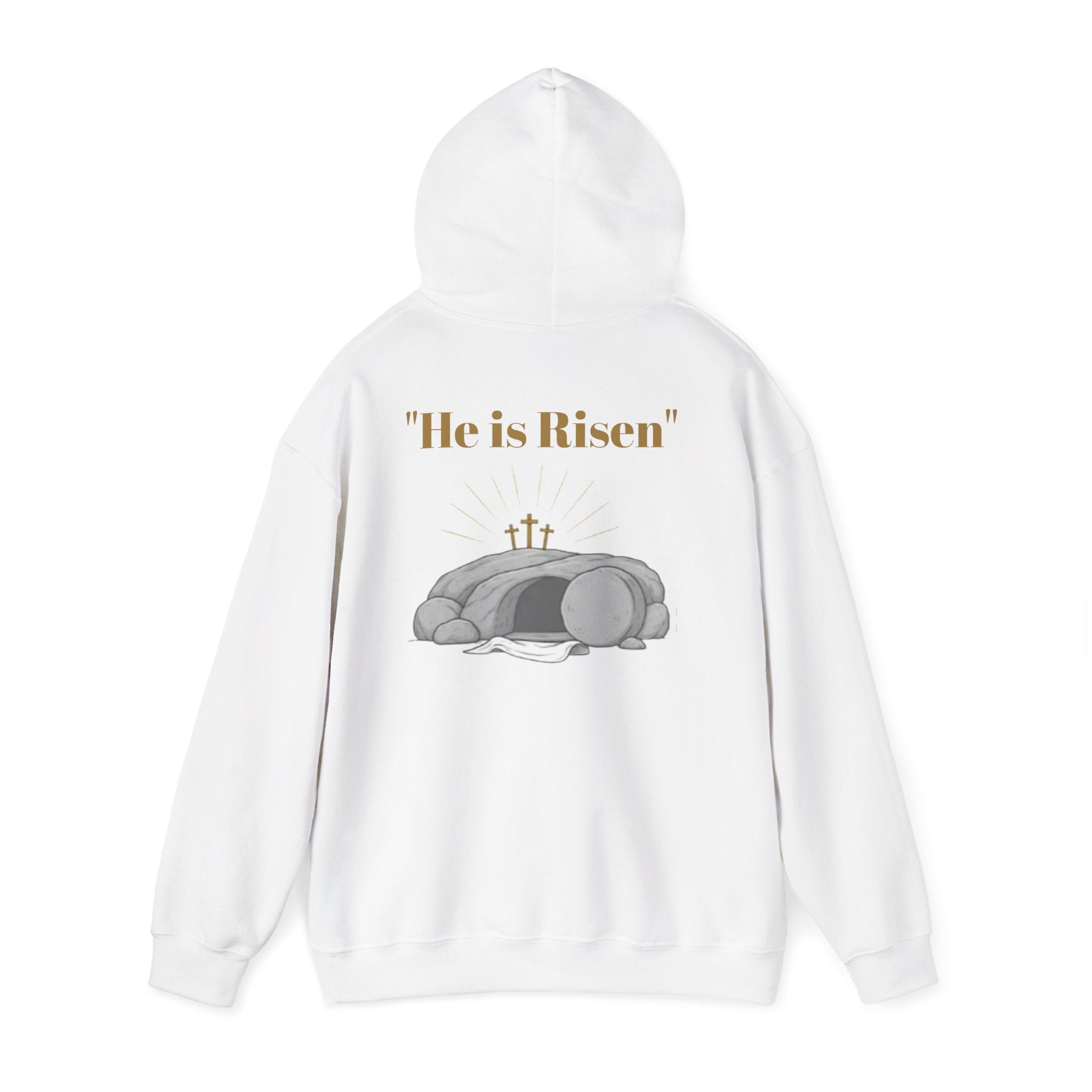 Born Again Cross Hoodie — Christian Resurrection Graphic Pullover