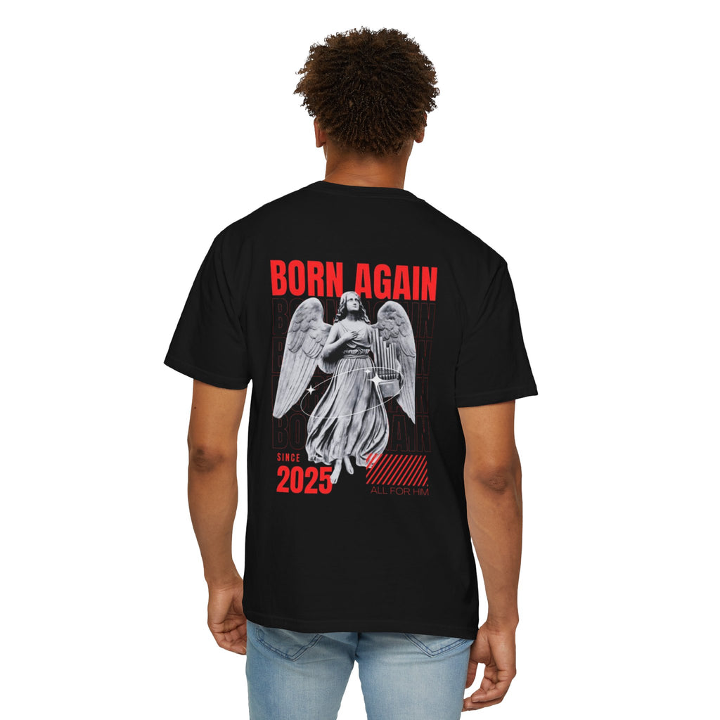 Born Again 2025 T-Shirt — Retro Angel Graphic Tee