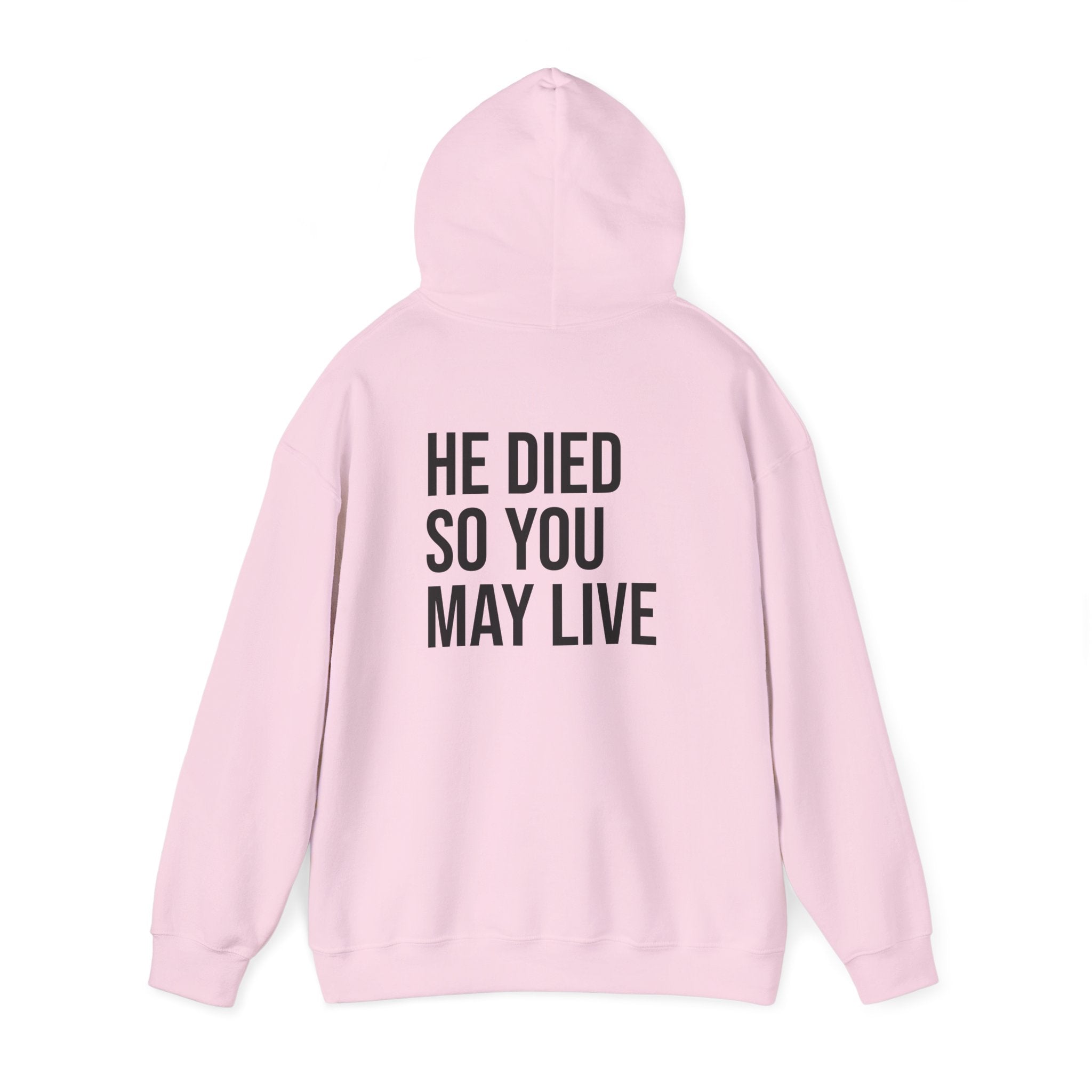 Born Again Hoodie — “He Died So You May Live”