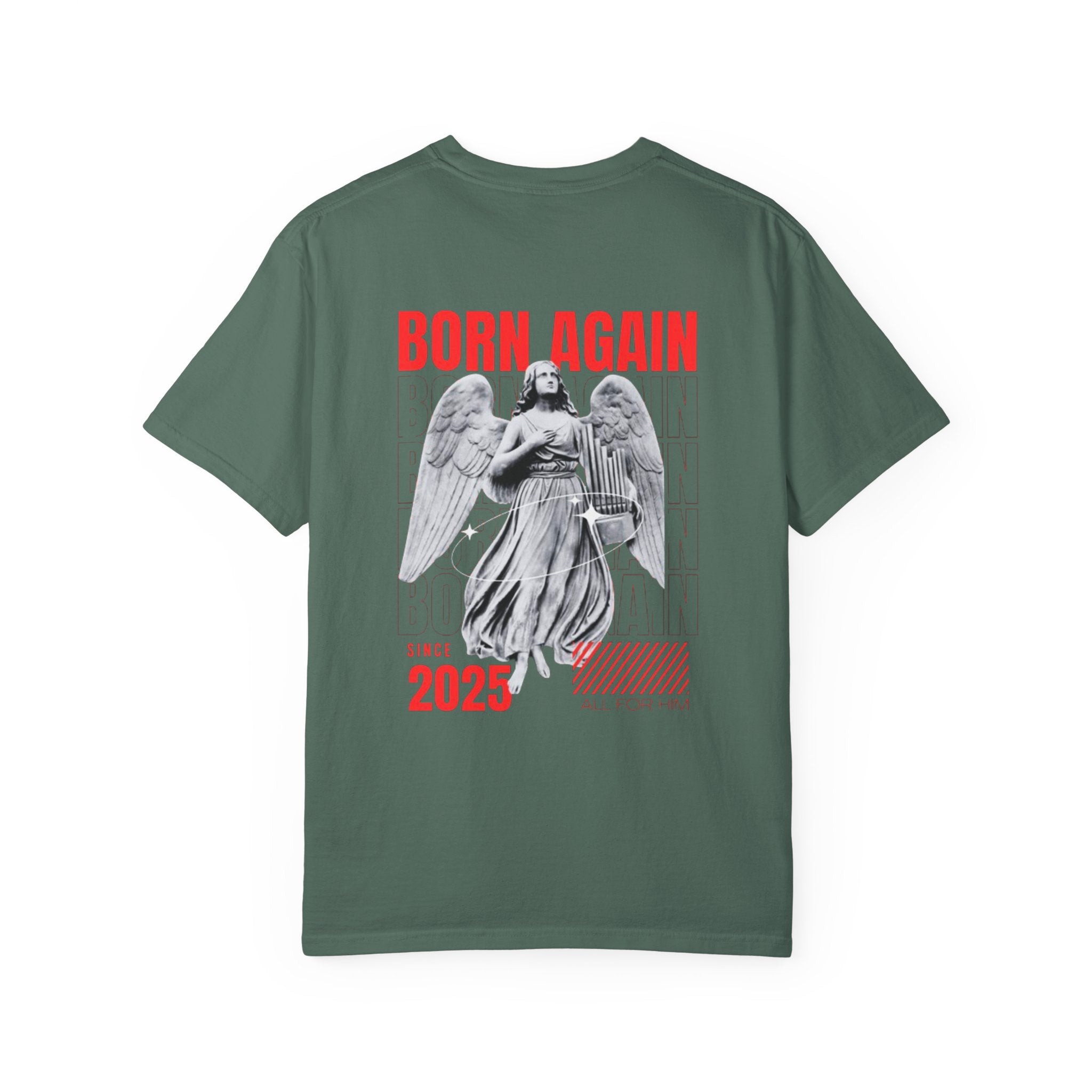 Born Again 2025 T-Shirt — Retro Angel Graphic Tee