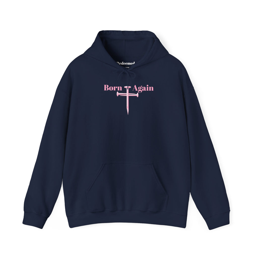 Born Again Floral Hoodie — Christian Faith Scripture Sweatshirt (Acts 2:24)