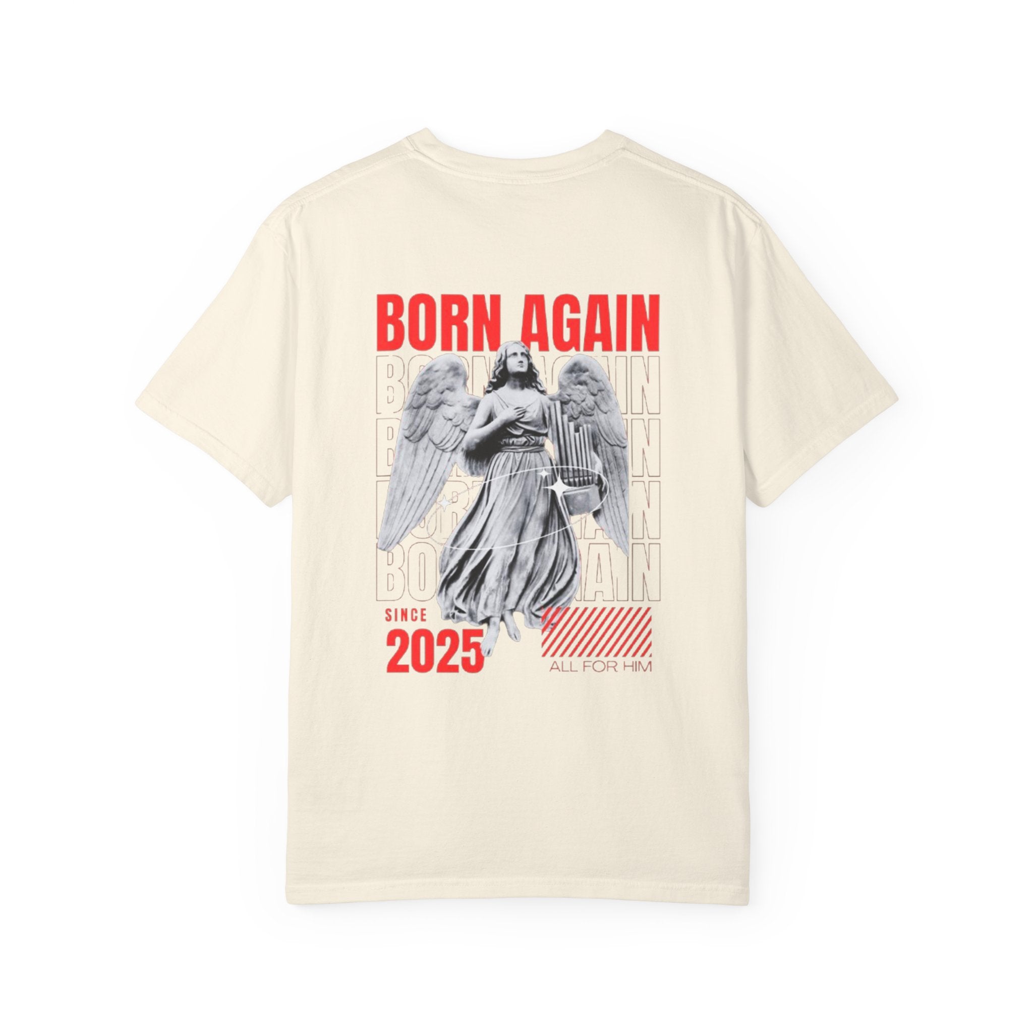 Born Again 2025 T-Shirt — Retro Angel Graphic Tee