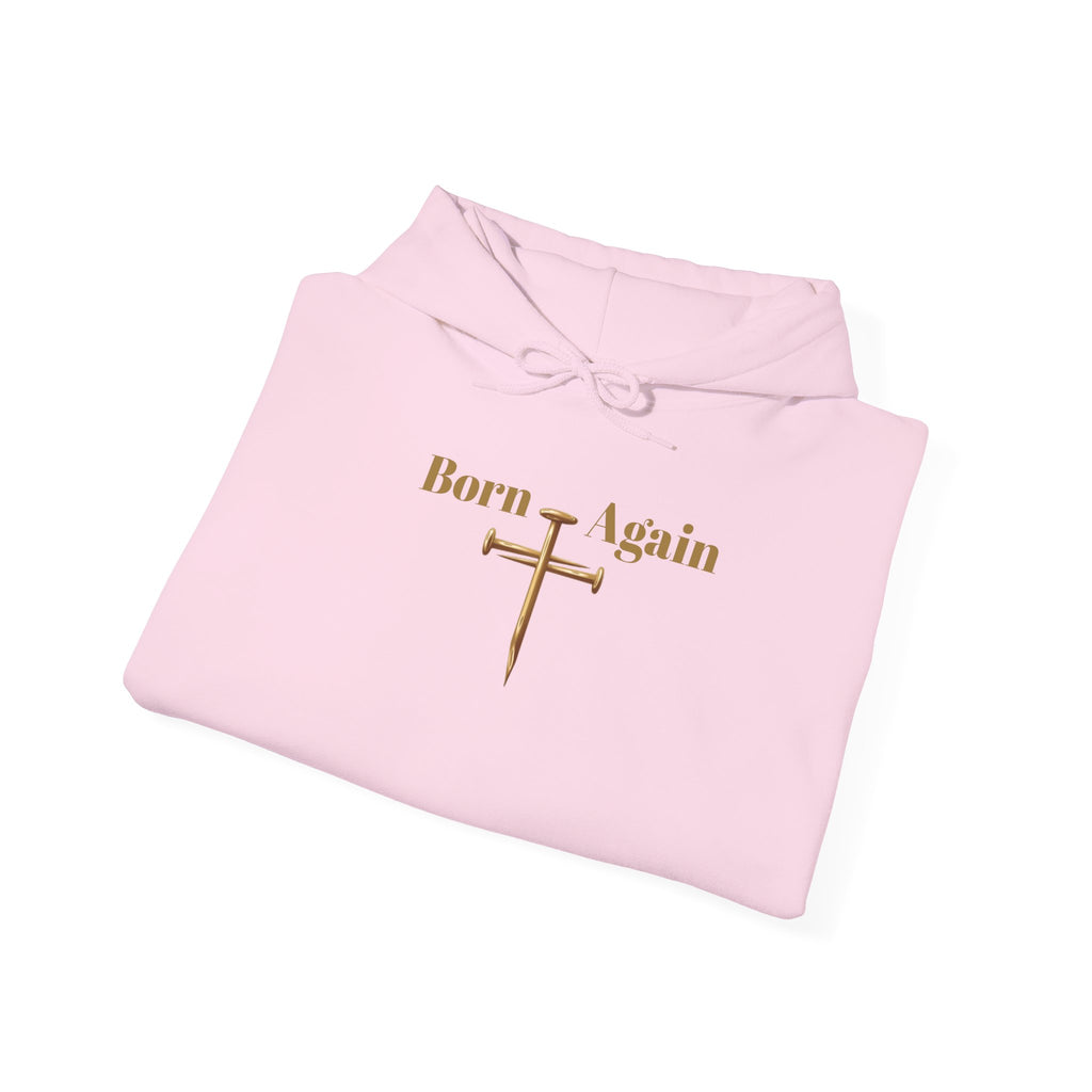 Born Again Cross Hoodie — Christian Resurrection Graphic Pullover