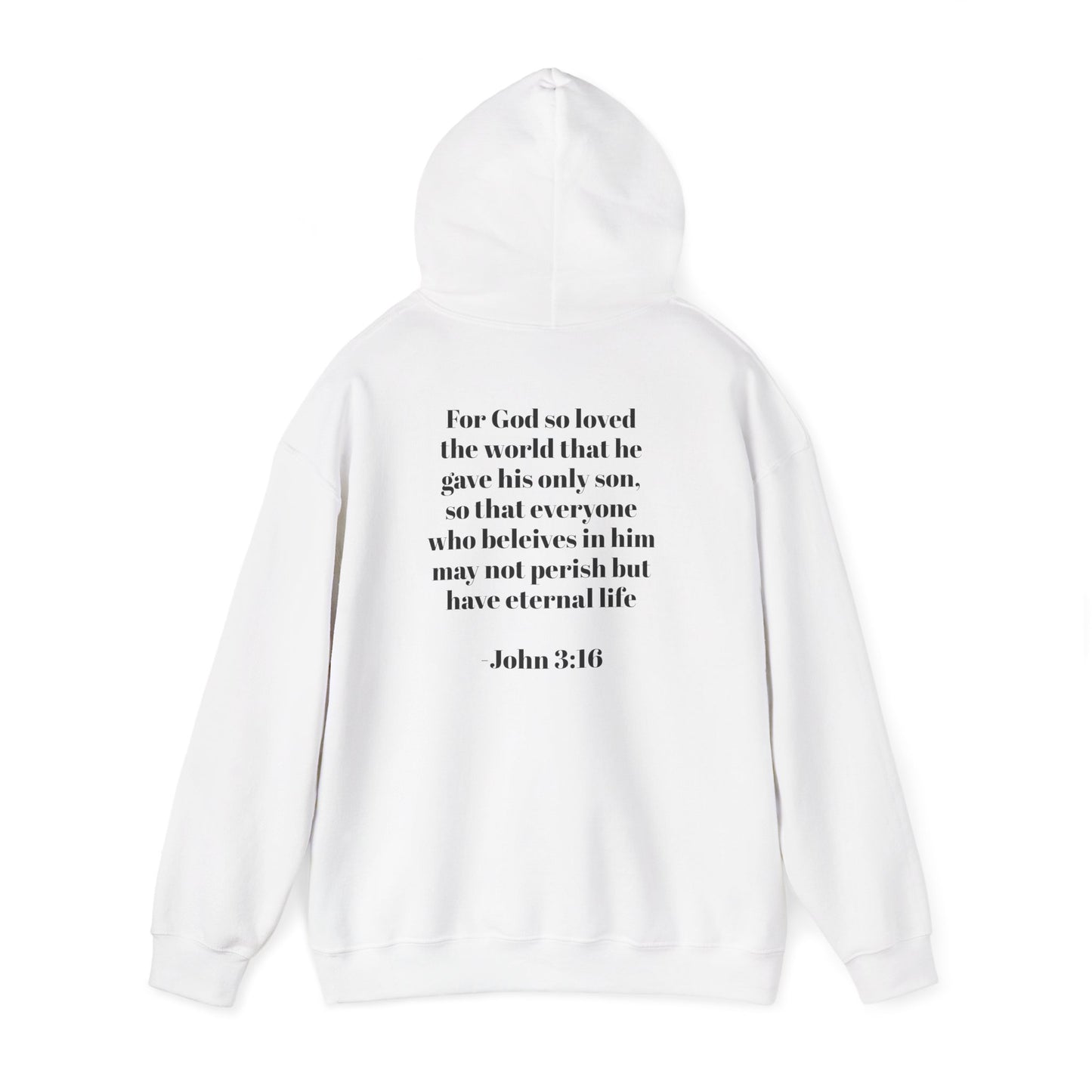 Born Again Hoodie – Christian Scripture John 3:16 Faith Pullover
