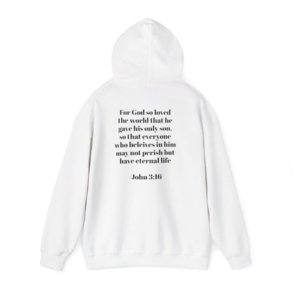 Born Again Hoodie – Christian Scripture John 3:16 Faith Pullover