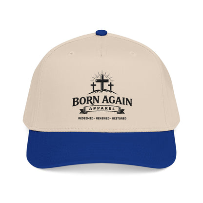Born Again Embroidered Baseball Cap — Christian Faith Hat (Redeemed, Renewed, Restored)