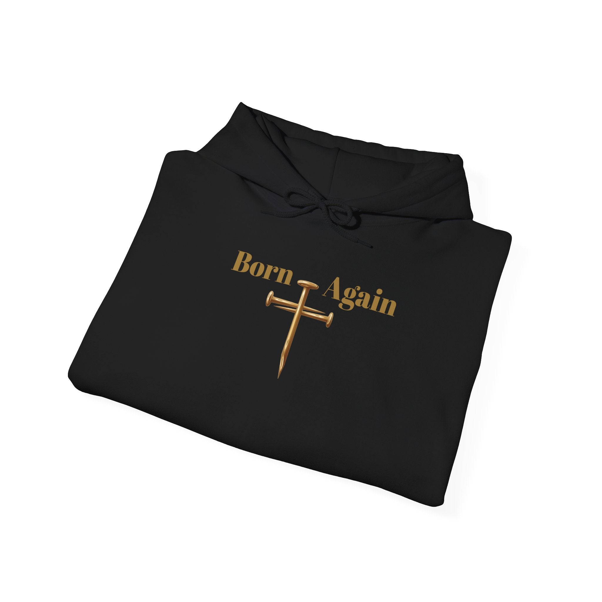 Born Again Cross Hoodie — Christian Resurrection Graphic Pullover