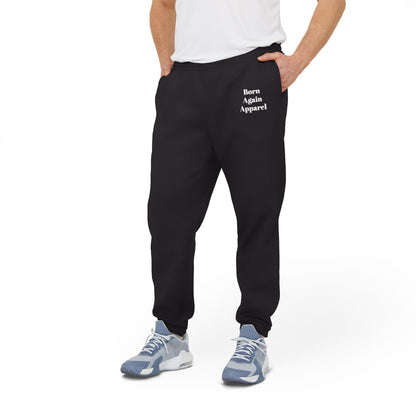 Grey Fleece Joggers — Minimal 'More Again Apparel' Logo Sweatpants