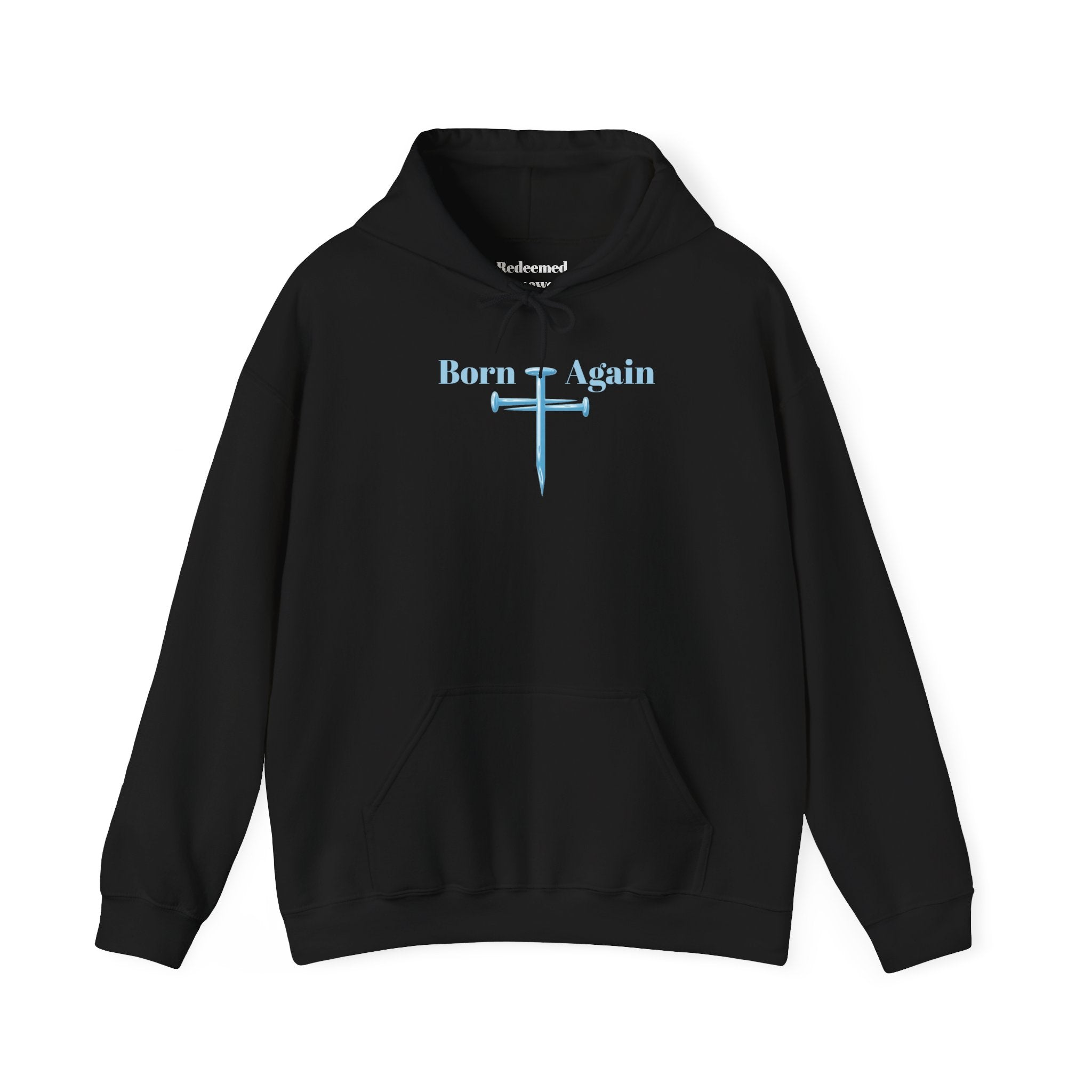 Born Again Hoodie — Christian Faith Hoodie with “He Is Risen” Matthew 28:6 Back Print