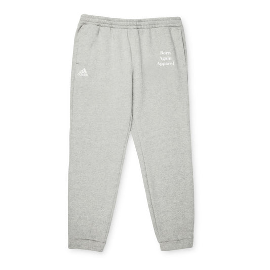 Grey Fleece Joggers — Minimal 'More Again Apparel' Logo Sweatpants