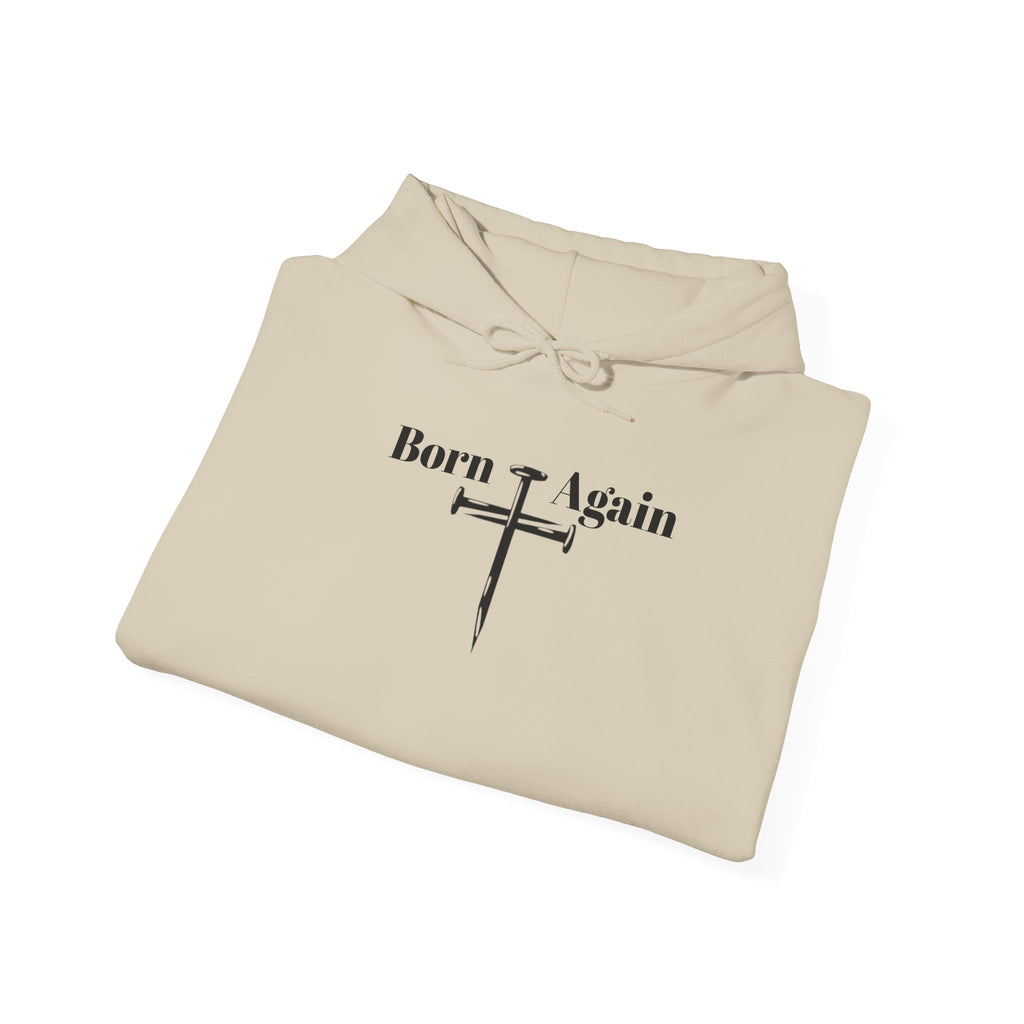 Born Again Floral Hoodie — Christian Faith Scripture Sweatshirt (Acts 2:24)
