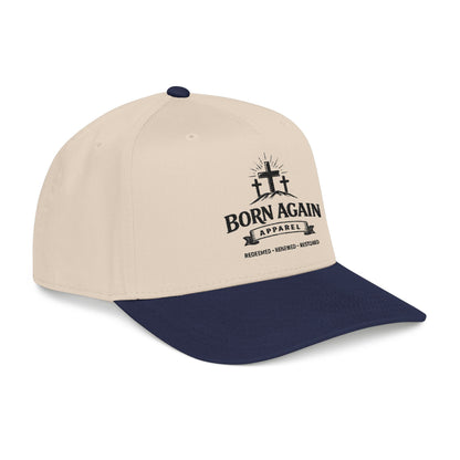 Born Again Embroidered Baseball Cap — Christian Faith Hat (Redeemed, Renewed, Restored)