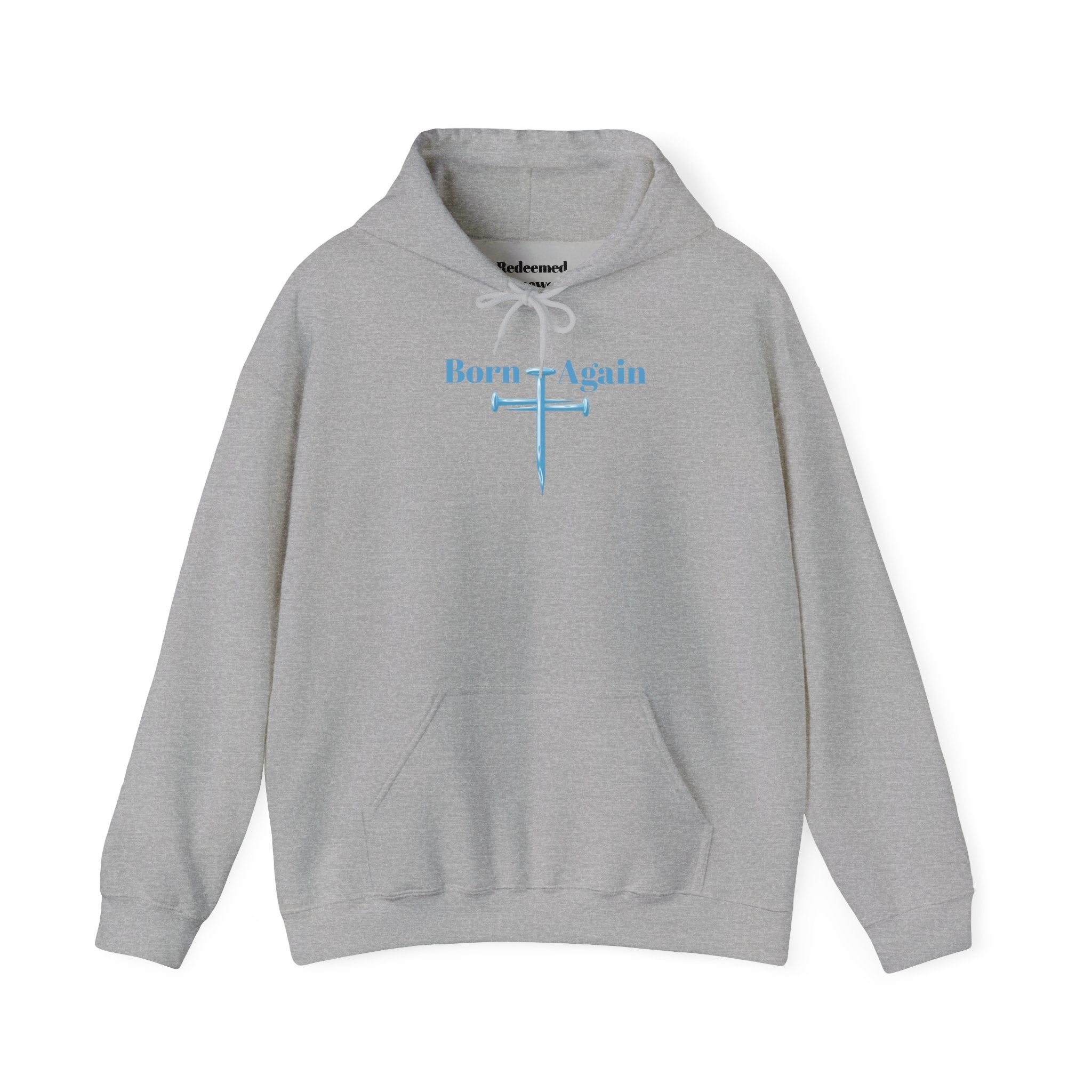 Born Again Hoodie — Christian Faith Hoodie with “He Is Risen” Matthew 28:6 Back Print