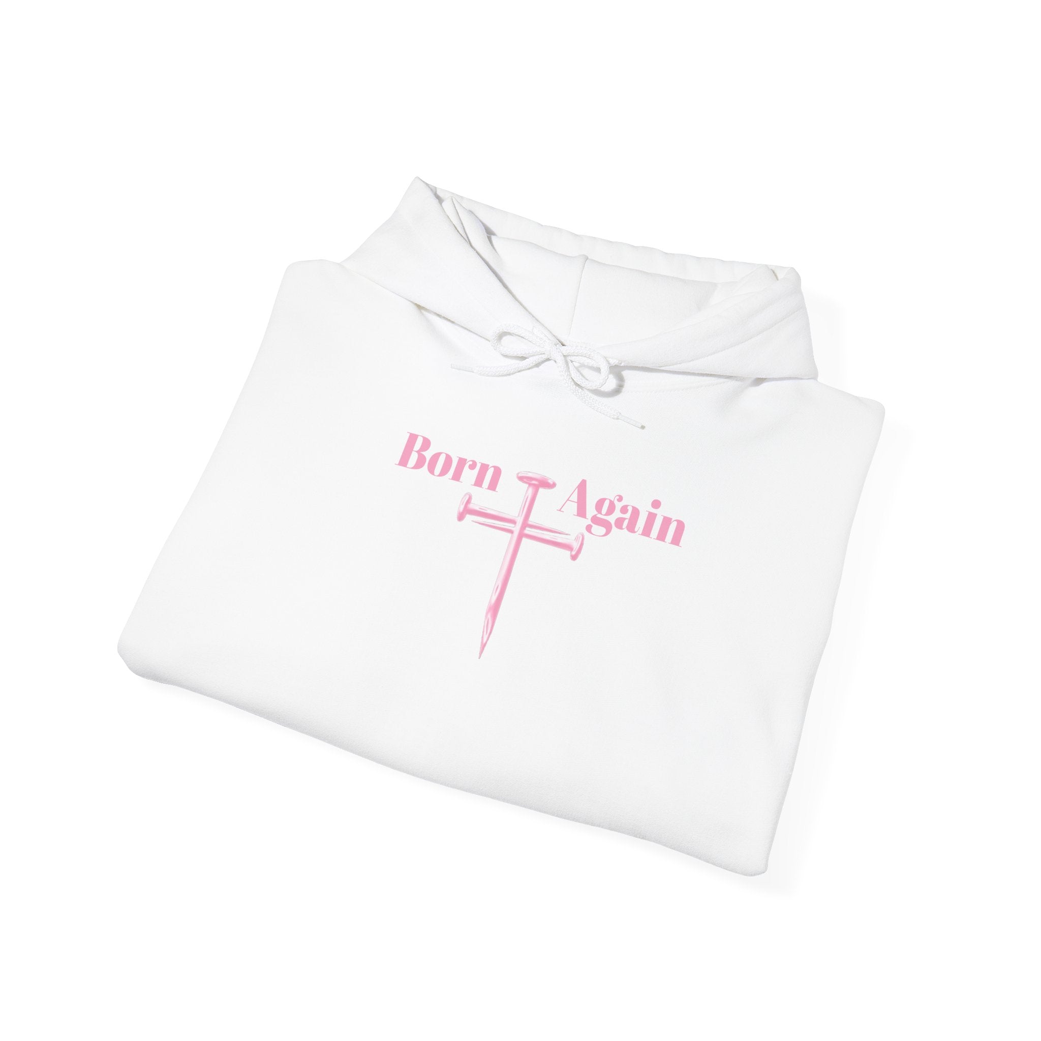 Born Again Floral Hoodie — Christian Faith Scripture Sweatshirt (Acts 2:24)