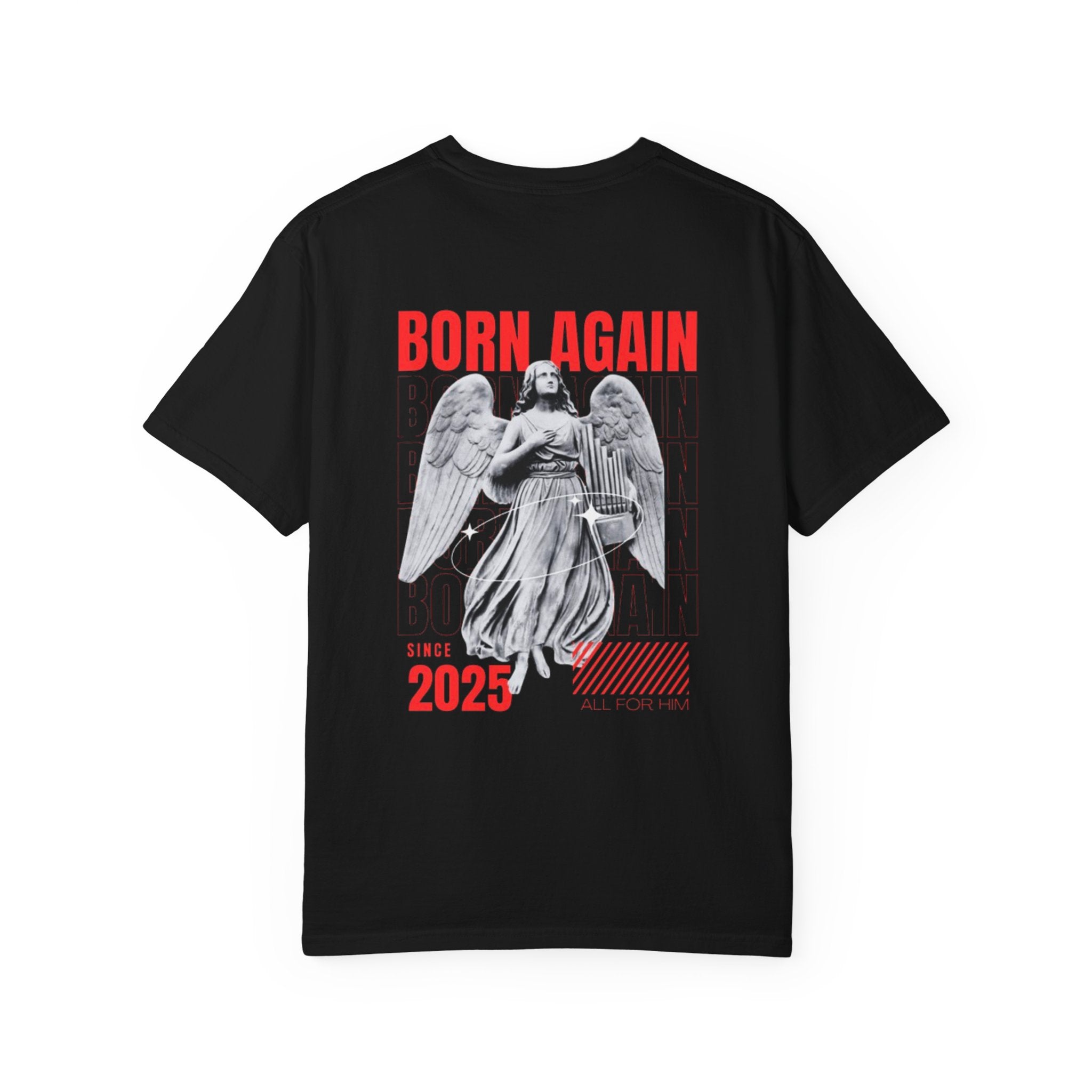 Born Again 2025 T-Shirt — Retro Angel Graphic Tee