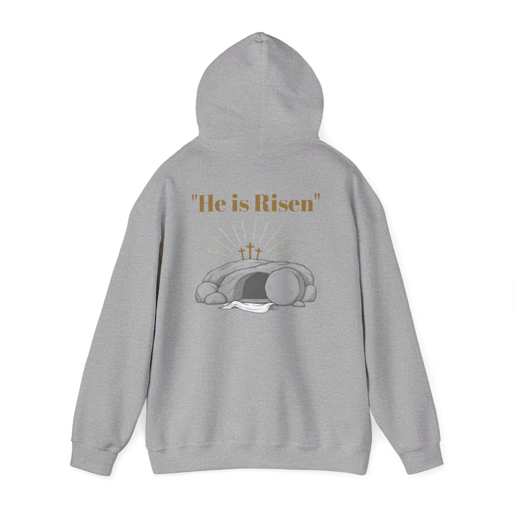 Born Again Cross Hoodie — Christian Resurrection Graphic Pullover