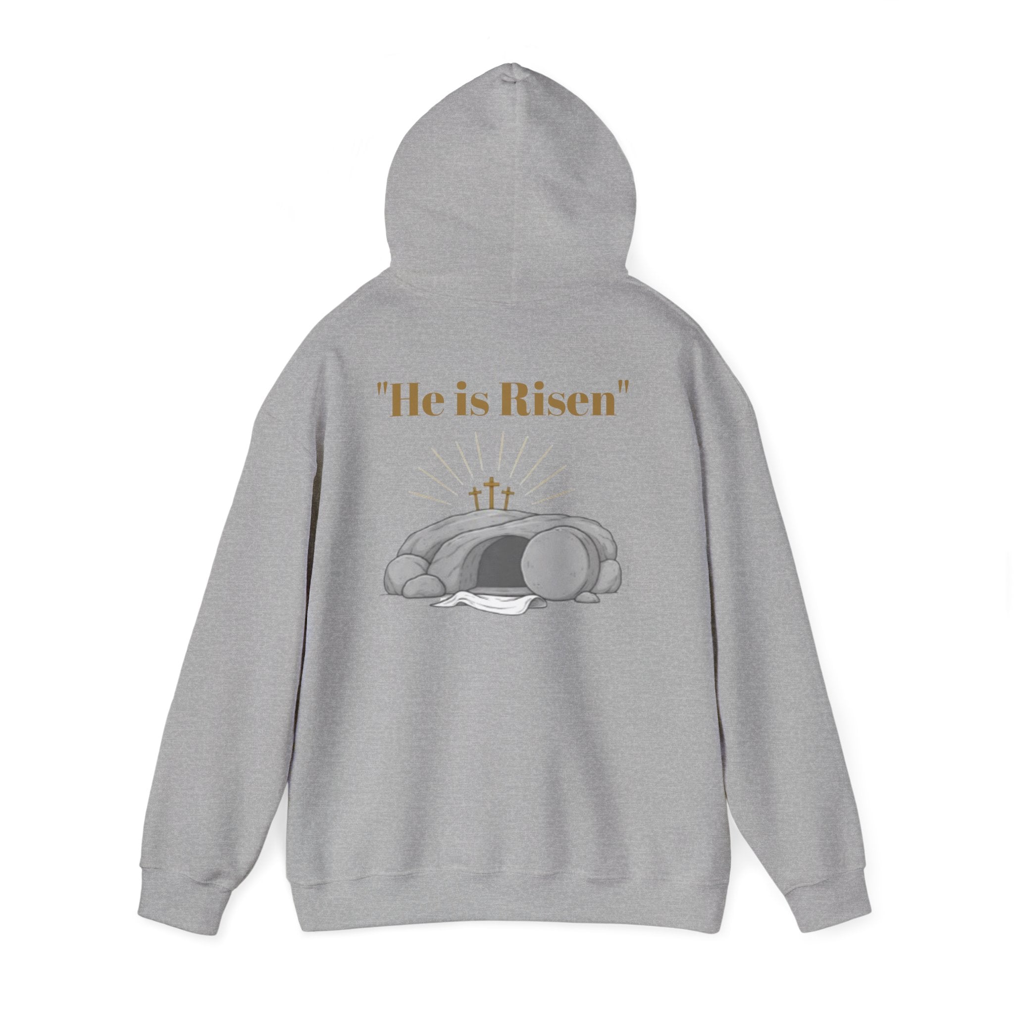 Born Again Cross Hoodie — Christian Resurrection Graphic Pullover