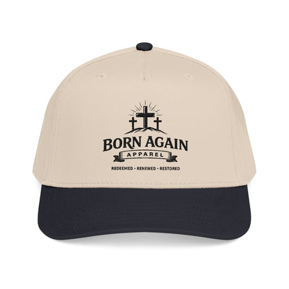 Born Again Embroidered Baseball Cap — Christian Faith Hat (Redeemed, Renewed, Restored)