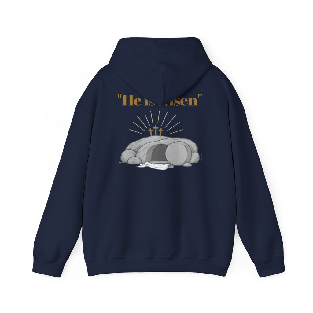 Born Again Cross Hoodie — Christian Resurrection Graphic Pullover