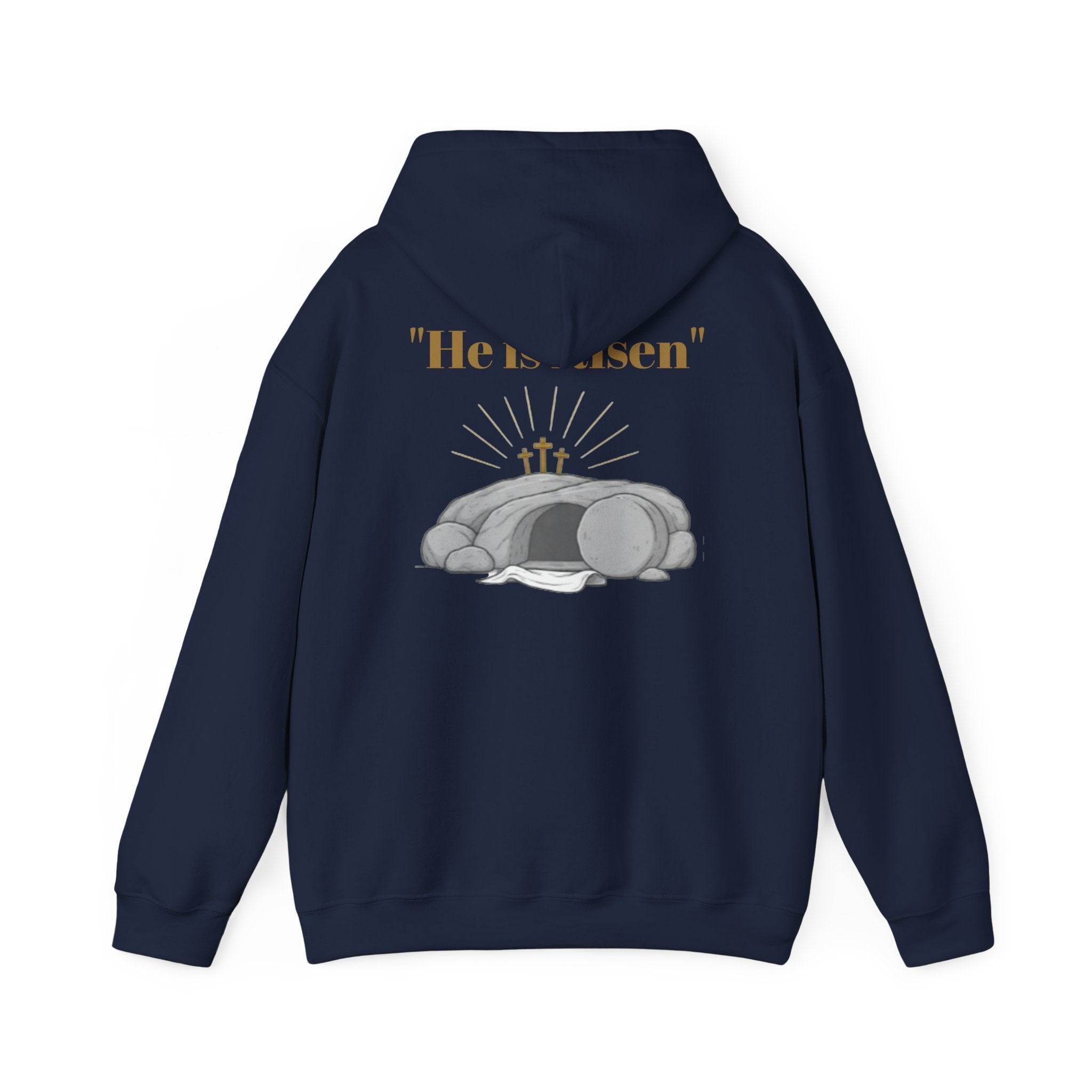 Born Again Cross Hoodie — Christian Resurrection Graphic Pullover