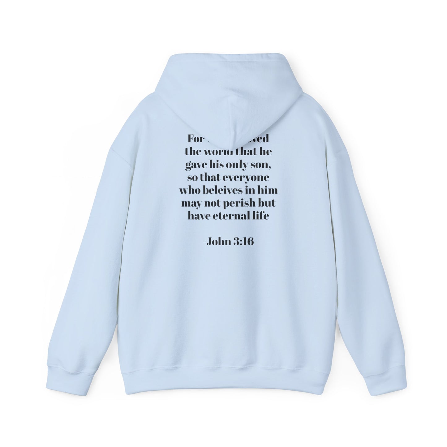 Born Again Hoodie – Christian Scripture John 3:16 Faith Pullover