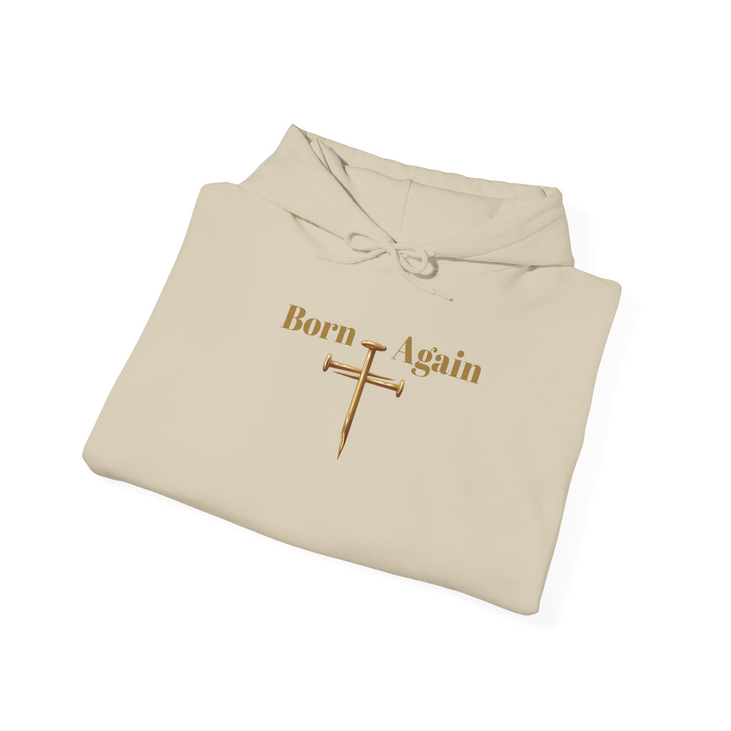 Born Again Cross Hoodie — Christian Resurrection Graphic Pullover