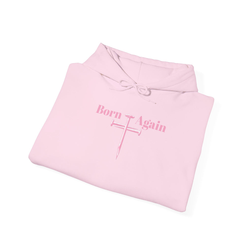Born Again Floral Hoodie — Christian Faith Scripture Sweatshirt (Acts 2:24)