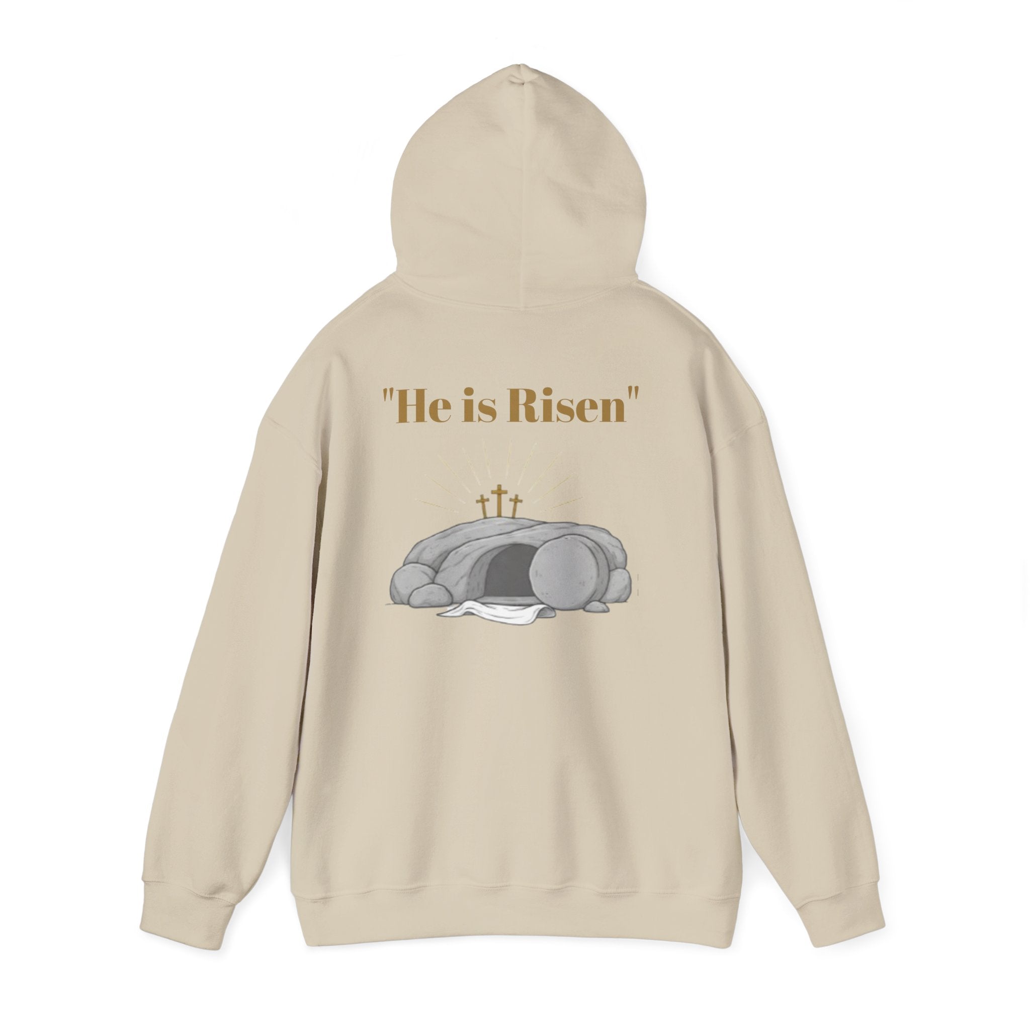 Born Again Cross Hoodie — Christian Resurrection Graphic Pullover