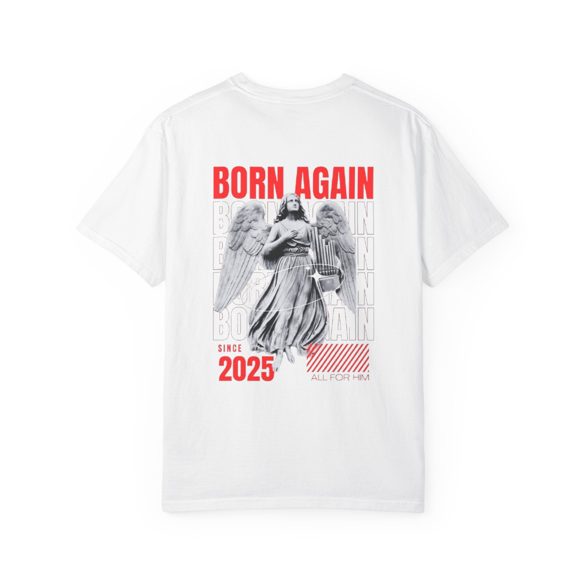 Born Again 2025 T-Shirt — Retro Angel Graphic Tee
