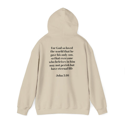 Born Again Hoodie – Christian Scripture John 3:16 Faith Pullover