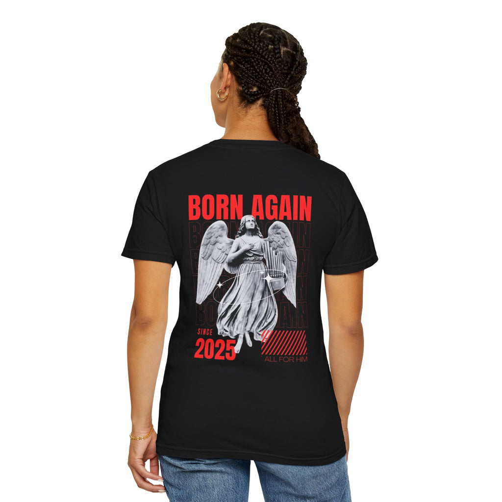 Born Again 2025 T-Shirt — Retro Angel Graphic Tee