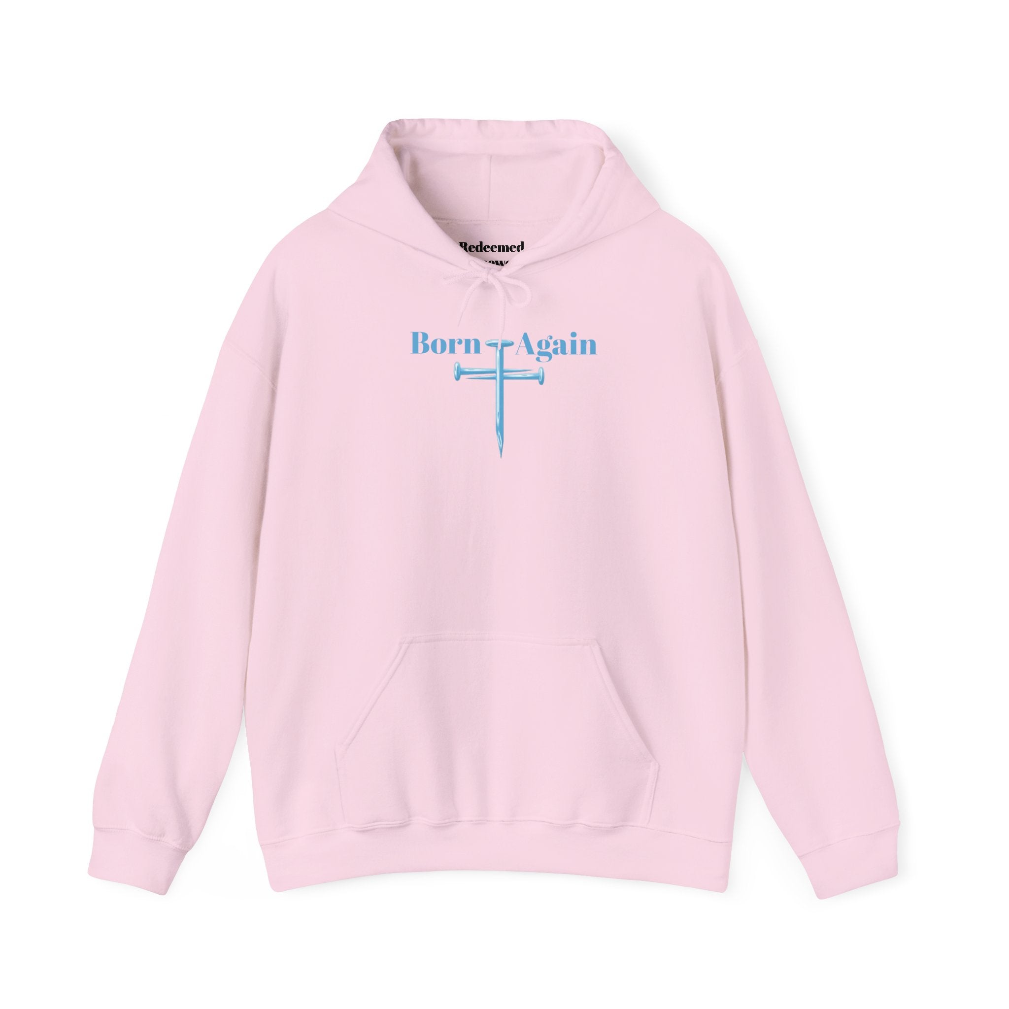 Born Again Hoodie — Christian Faith Hoodie with “He Is Risen” Matthew 28:6 Back Print