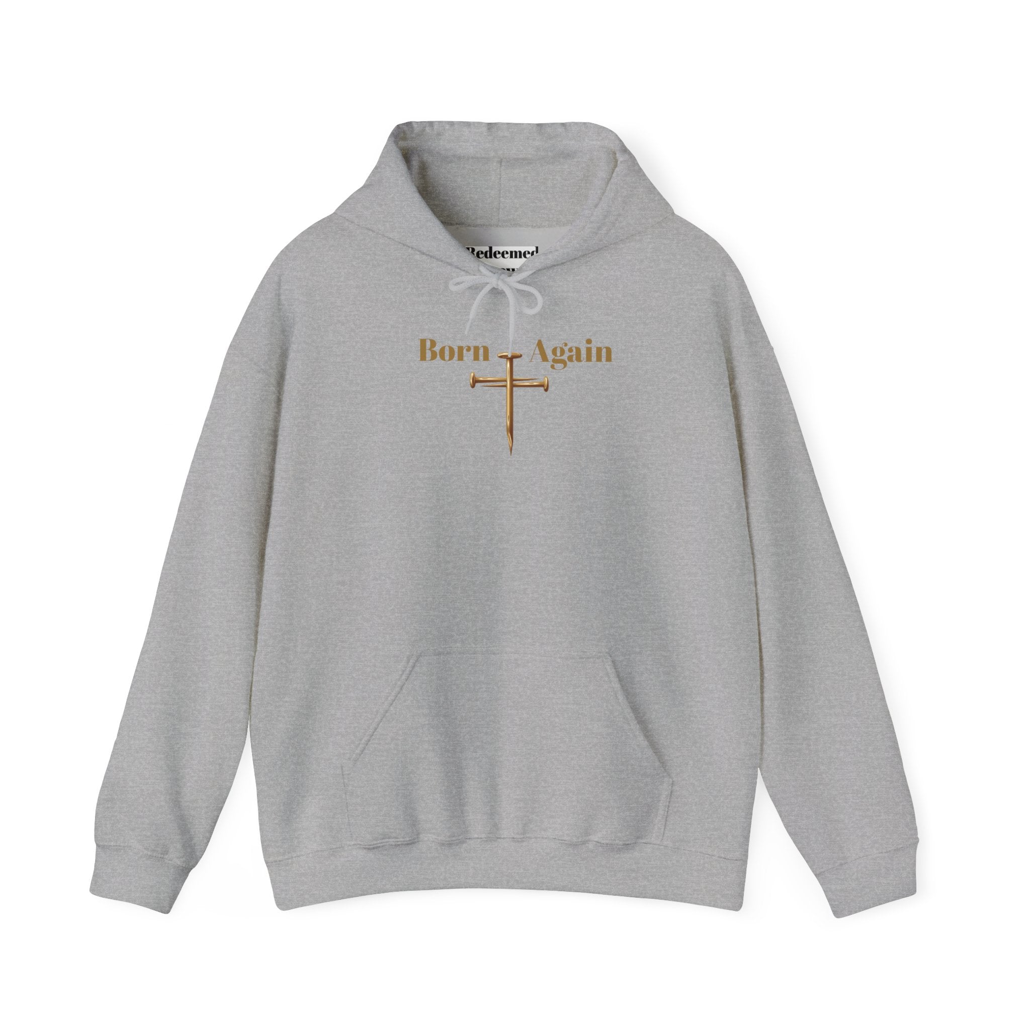 Born Again Cross Hoodie — Christian Resurrection Graphic Pullover