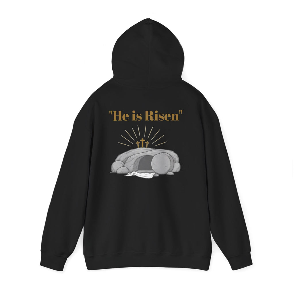 Born Again Cross Hoodie — Christian Resurrection Graphic Pullover