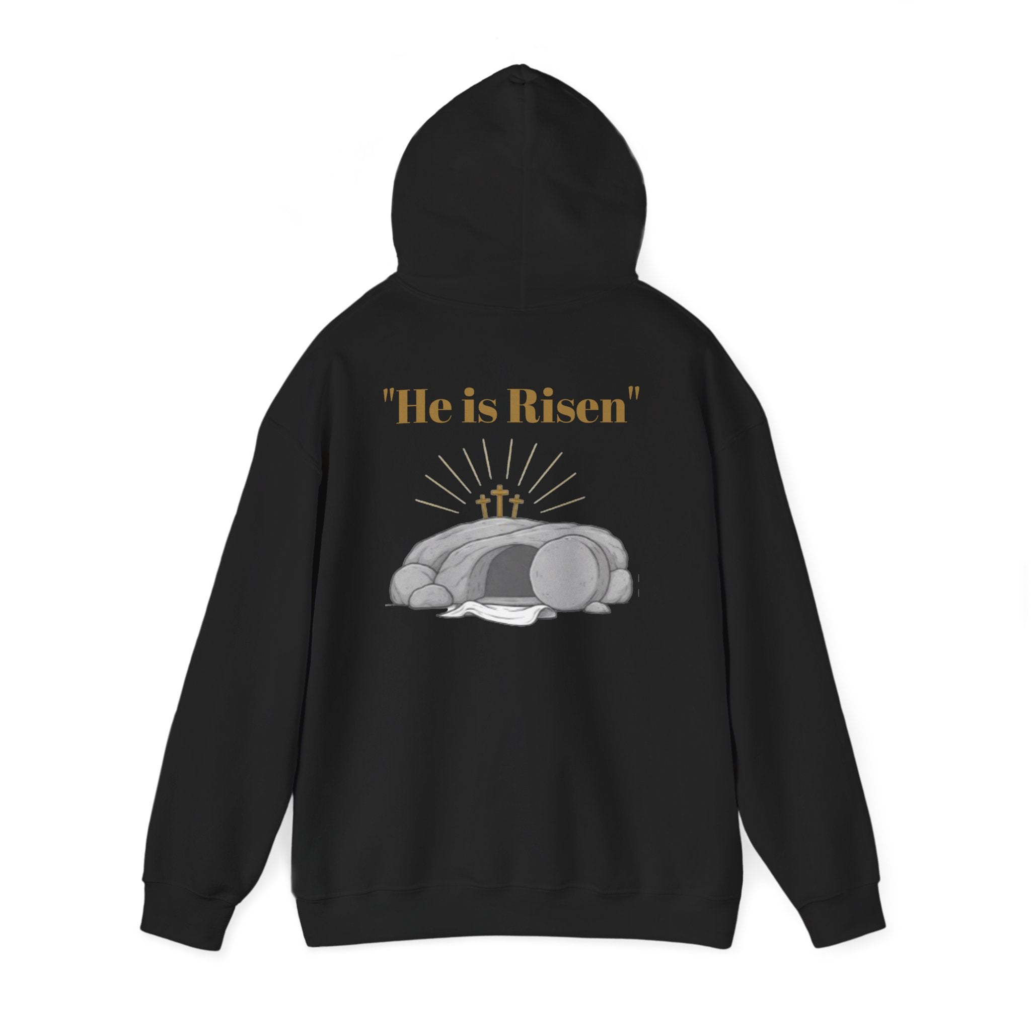 Born Again Cross Hoodie — Christian Resurrection Graphic Pullover
