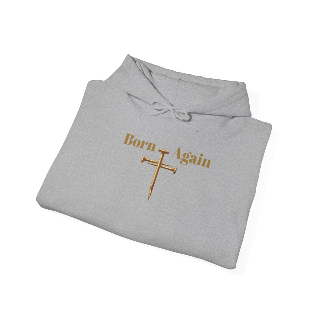 Born Again Cross Hoodie — Christian Resurrection Graphic Pullover