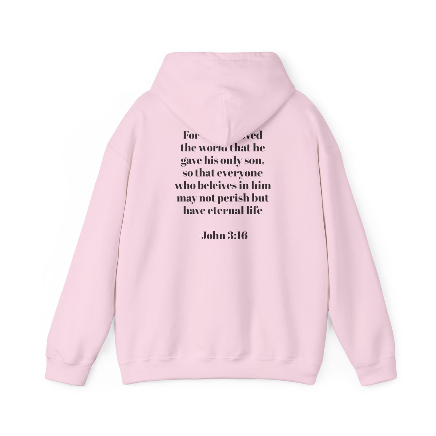 Born Again Hoodie – Christian Scripture John 3:16 Faith Pullover