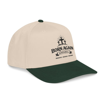 Born Again Embroidered Baseball Cap — Christian Faith Hat (Redeemed, Renewed, Restored)