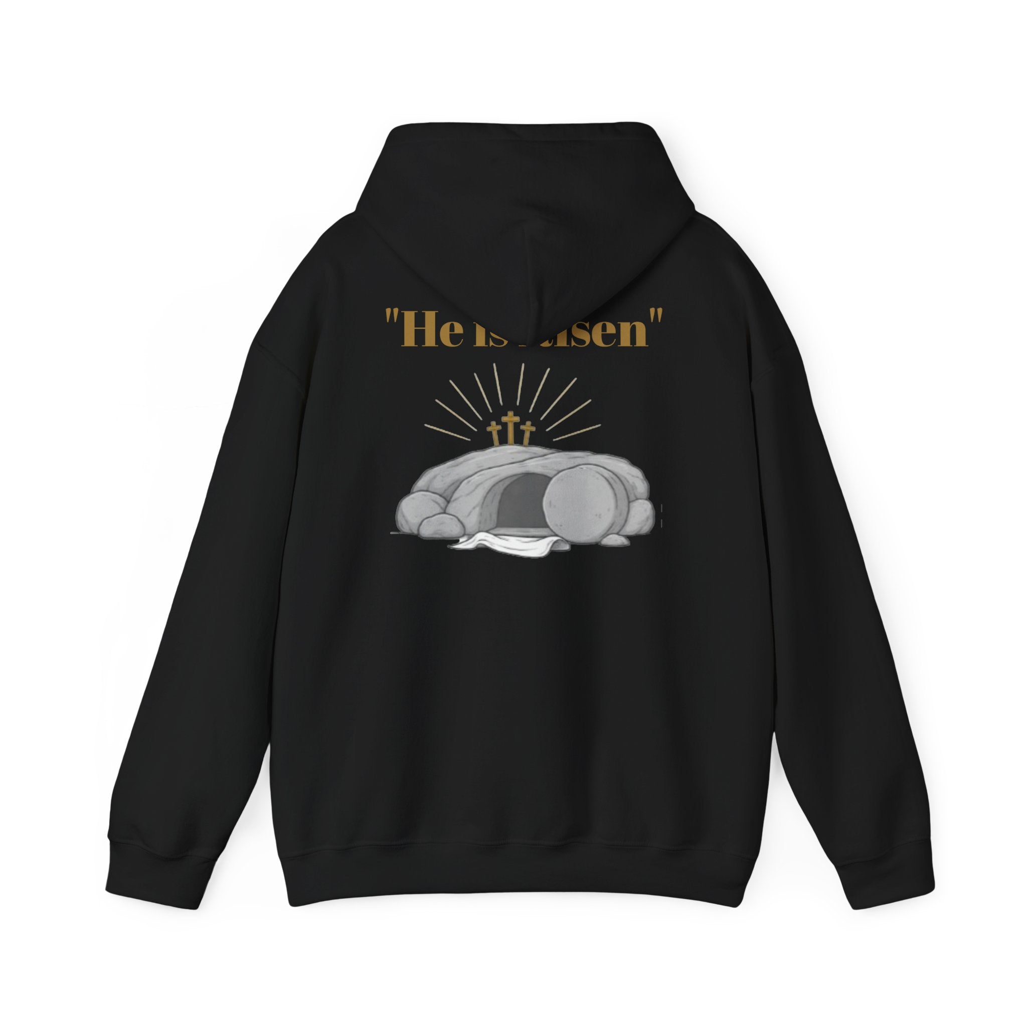 Born Again Cross Hoodie — Christian Resurrection Graphic Pullover