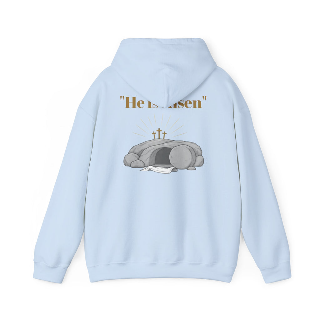 Born Again Cross Hoodie — Christian Resurrection Graphic Pullover