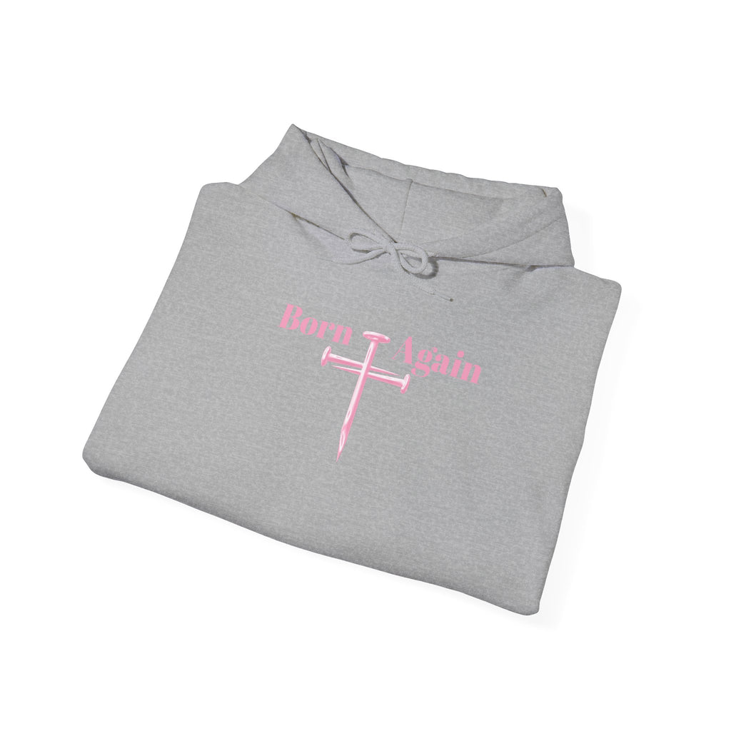 Born Again Floral Hoodie — Christian Faith Scripture Sweatshirt (Acts 2:24)