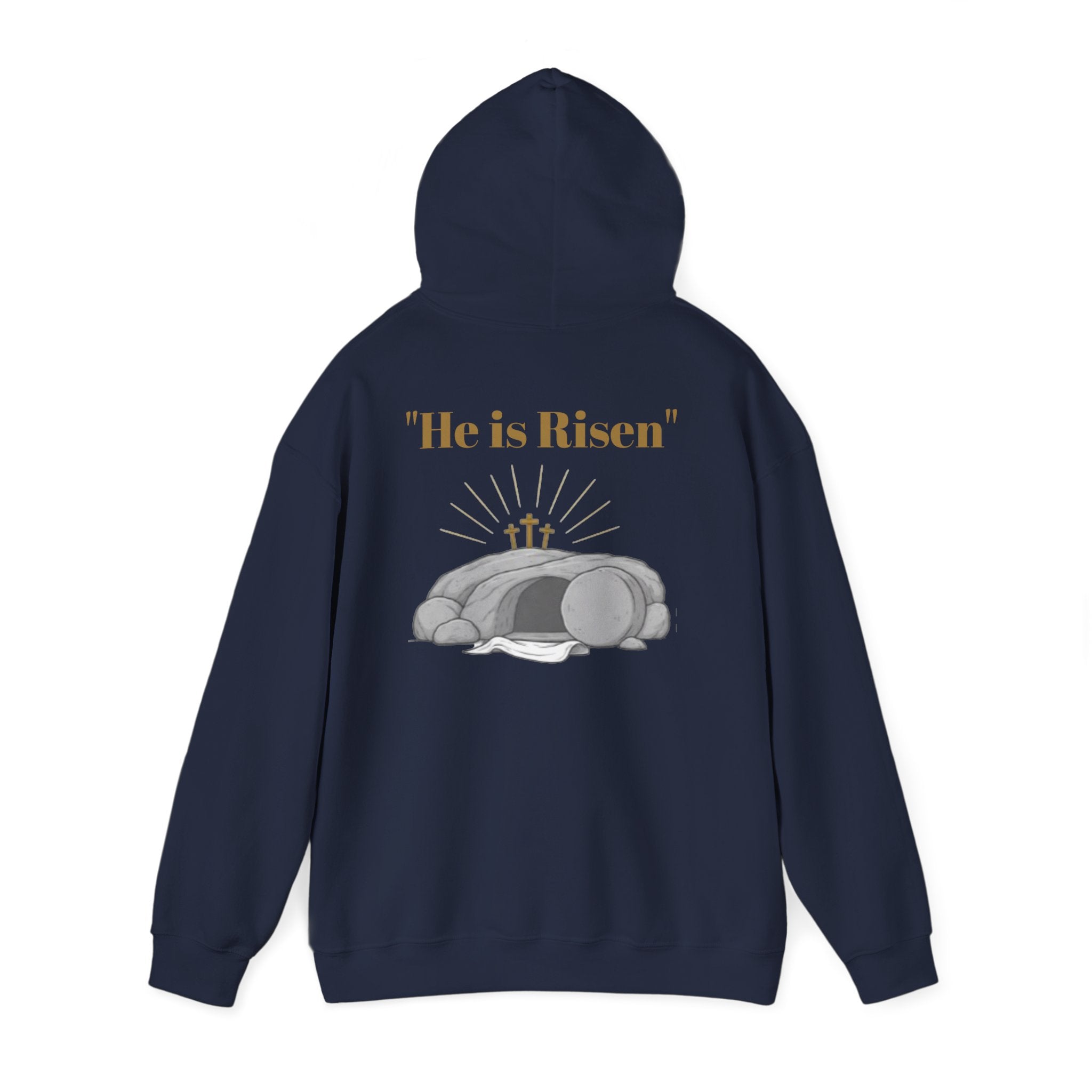 Born Again Cross Hoodie — Christian Resurrection Graphic Pullover
